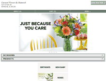 Tablet Screenshot of carousel-flowers.com